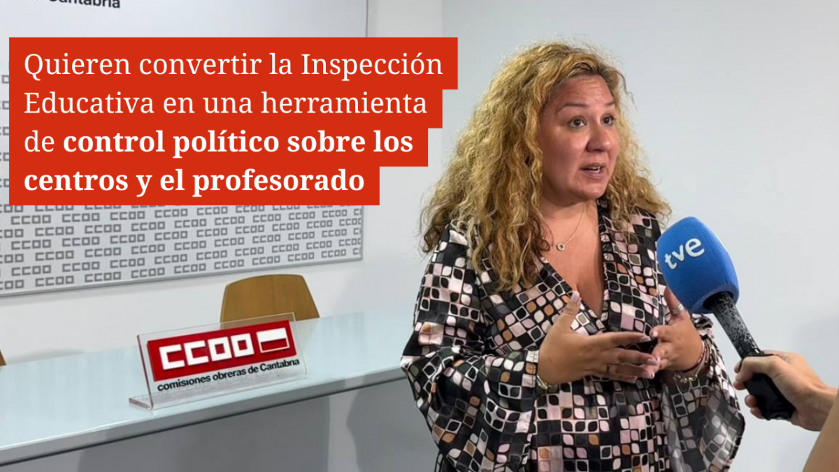 Conchi Sánchez, secretaria general de la Federación de Enseñanza de CCOO en Cantabria