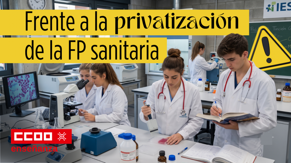 Frente a la privatización de la FP sanitaria