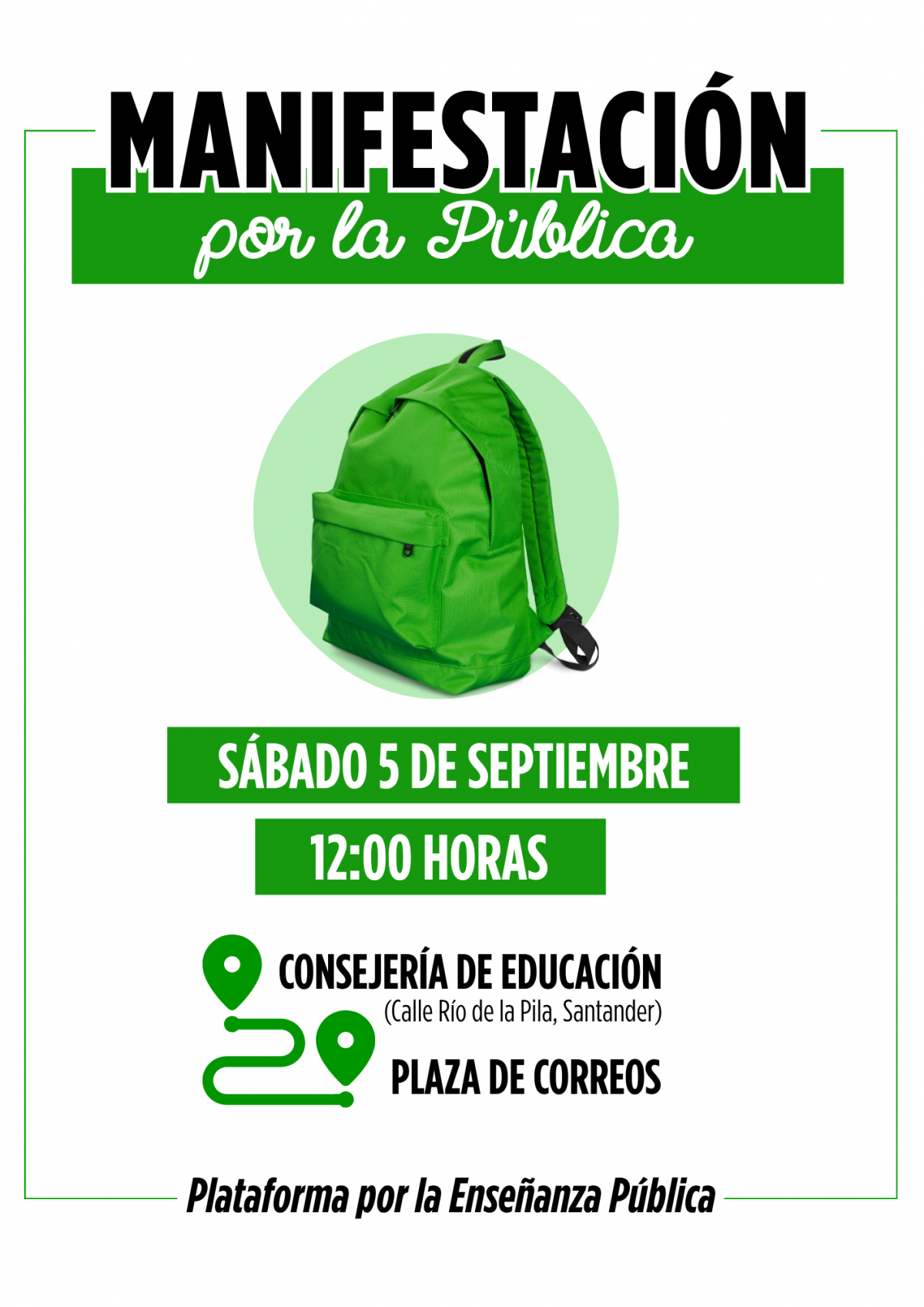 Manifestación por la Pública 5-S