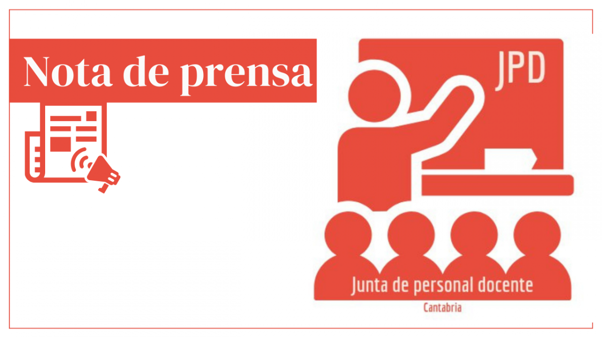 Nota de prensa de la Junta de personal docente