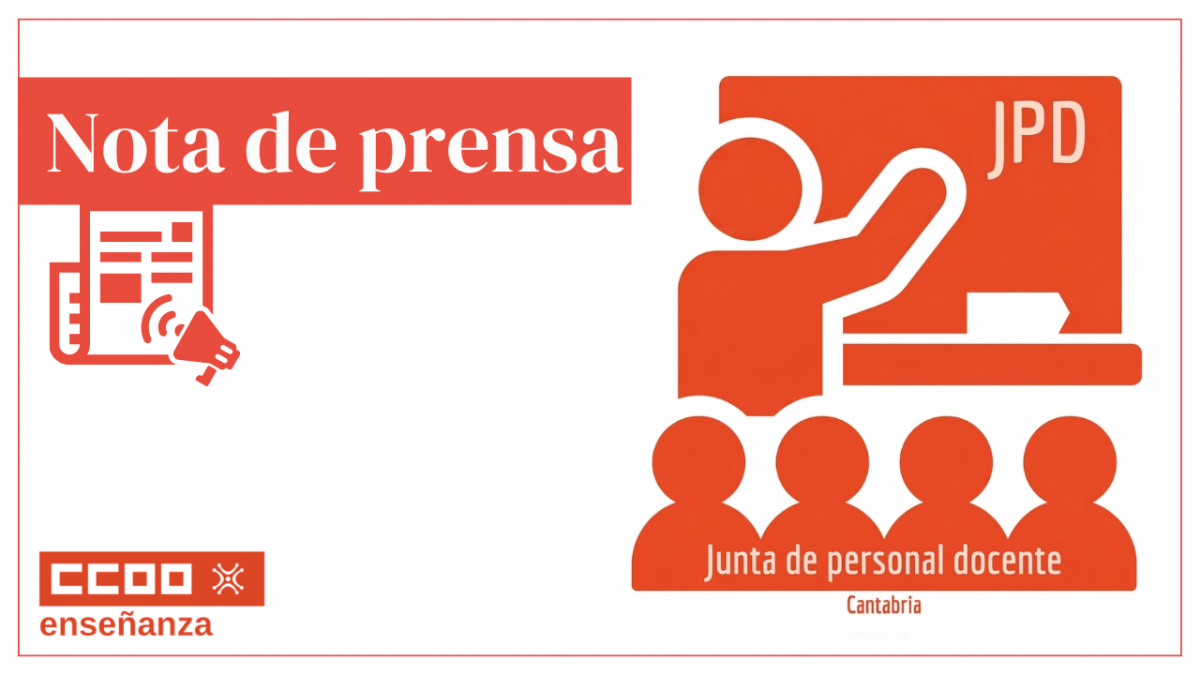Nota de prensa de la Junta de Personal Docente