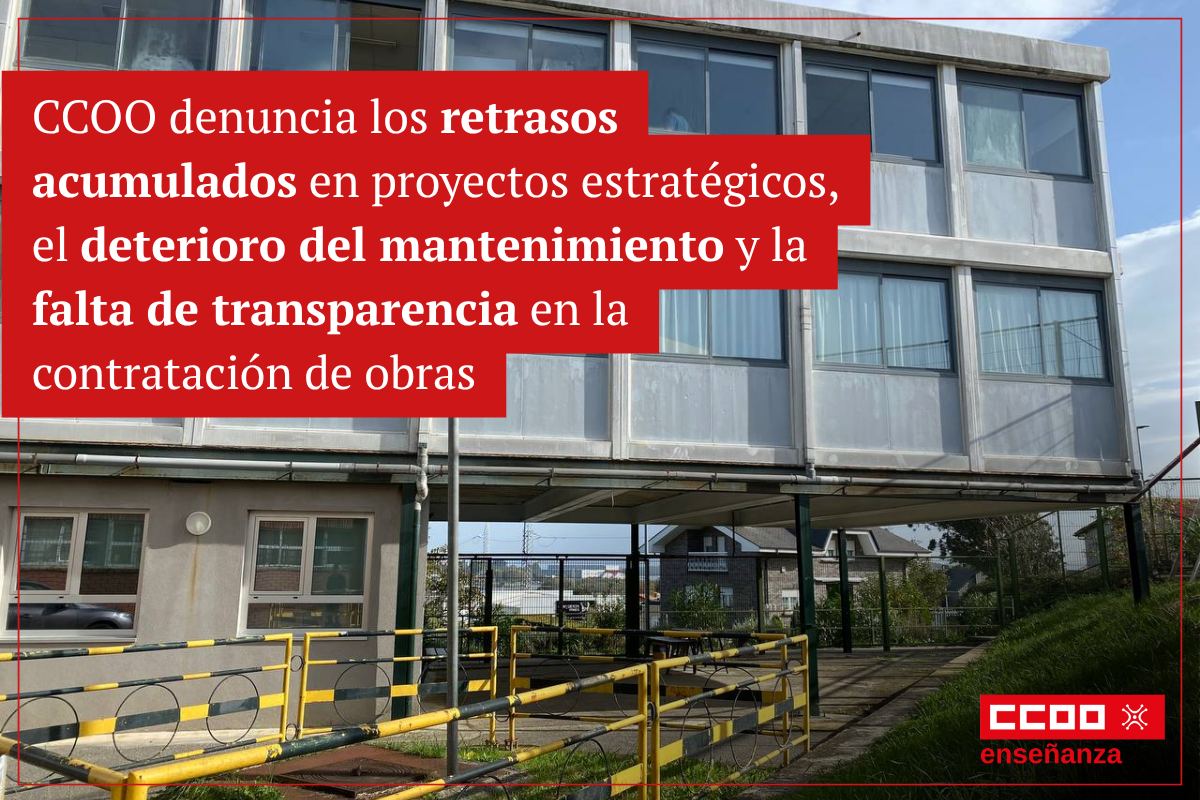 CCOO cuestiona la política de inversiones en infraestructuras