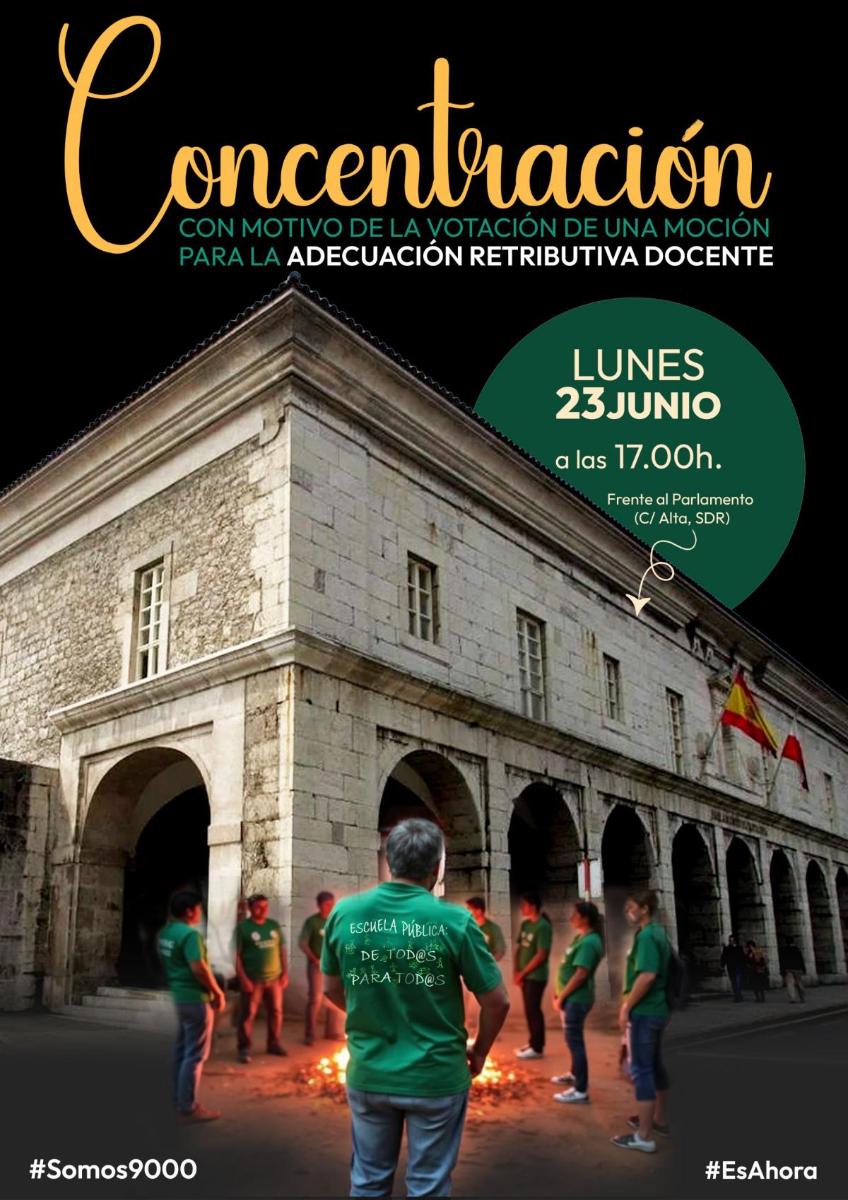 Concentracin 23 junio ante el Parlamento de Cantabria